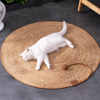 Kratzmatte für Katzen aus Rattan